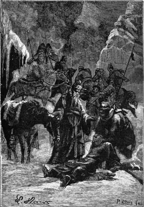 One of Fa-Hian's companions falls